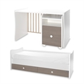 Bed TREND PLUS NEW white+coffee Variant A /teen bed; study desk&cupboard/